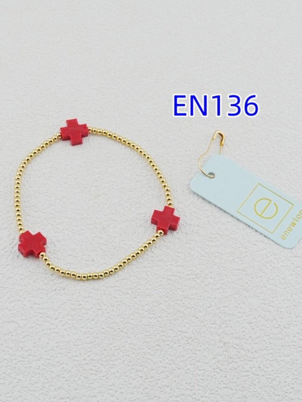 Enewton Gold Bead Cross Bracelet